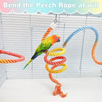 BNOSDM 3 Pcs Rope Perches for Bird Cages Gradient Sunset Color Bendable - Image 3