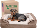 Furhaven Memory Foam Dog Bed for Medium/Small Dogs w/ Removable Bolsters & by FurHaven