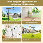 3-Layer 16-63 Inch Height Adjustable Bird Perch Pepper Wood Birds Training - Image 6