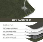 Plush Dog Bed for Medium Dogs, Waterproof Dog Crate Mat Orthopedic Egg Crate - Image 5