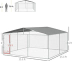 PawHut Outdoor Dog Kennel, Heavy Duty Dog Run Outdoor Fence - Image 7