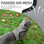 PUPTECK Soft Mesh Cat Vest Harness and Leash Set Puppy Padded Pet Harnesses - Image 2