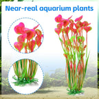 AQUANEAT Artificial Fish Tank Plants, Plastic Aquarium Accessories Large - Image 2