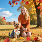 30 Pcs Fall Dog Bandanas Bulk for Small Dogs 18 Inch Stitch Edge Dog Bandanas - Image 5