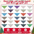 Aliceset 180 Pcs Christmas Dog Bandanas Bulk Christmas Bandanas - Image 3