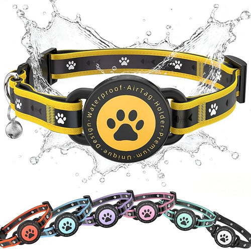 Airtag Cat Collar Breakaway, Reflective Cat Collar by Unknown