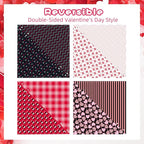 PAWCHIE Valentine's Day Dog Bandanas 4 Pack, Reversible Dog Party Triangle - Image 4