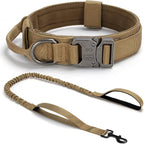 Tactical Dog Collar Set, Adjustable Military Training Nylon Dog Collar by CADONO