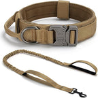 Tactical Dog Collar Set, Adjustable Military Training Nylon Dog Collar by CADONO
