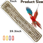 Bird Seagrass Mat 39.4×7" Natural Grass Woven Net Hammock Hanging on Parrot Cage - Image 6