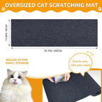 Carpet 78.7"x15.8" Trimmable Cat Scratching Mat - Image 2