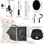 9 Pcs Cat Bathing Bag Set Cat Shower Bag Anti Bite and Scratch - Image 2