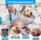 Inflatable Dog Cone with Anti-Licking Clear Shield, Protective Dog Donut Collar - Image 5