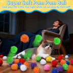 Mity rain 101PCS Cat Ball Launchers & Pom Pom Balls Interactive Cat Toy Set – - Image 2