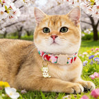 Spring Cat Collar-2 Pack Collars Strawberry and Flower Print Breakaway - Image 6