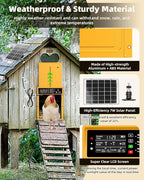 2025 Upgrade 7W Solar Power Chicken Door, Pet Deluxe Automatic Chicken Coop Door - Image 5