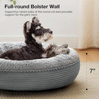 Love's cabin Round Donut Cat and Dog Cushion Bed, 25in Pet Bed - Image 5