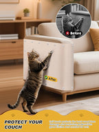 78.7"x15.8" Cat Scratch Mat, Trimmable Self-Adhesive Carpet, DIY Climb Cat - Image 2