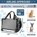 Cat Carrier American, Delta Airline Approved/Soft-Sided Pet Travel Bag - Image 3