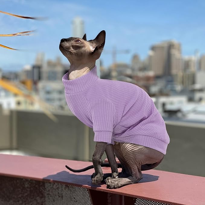 PUMYPOREITY Cat Clothes: Stretchy Cat Shirt & Sweater - Image 5