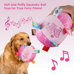 Dog Squeaky Plush Toy with Straps, 6-Inch Soft Stuffed Ball with Cotton - Image 6