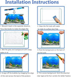 Aquarium Background Seabed Coral Rock Water Plants Fish Tank Backdrop 10 20 - Image 7
