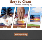 Tropical Palm Pet Feeding Mat, Sunset Trees Sea Beach Absorbent Quick-Dry Cat - Image 4