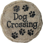 Spoontiques - Garden Décor - Dog Crossing Stepping Stone - Decorative Stone by Spoontiques
