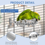 Bird Perch for Cage, Stainless Steel Parrot Perches - Image 3