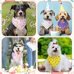 Reginary 120 Packs Spring Dog Bandanas Bulk Flower Dog Scarf Adjustable Holiday - Image 6