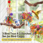 Bird Toys, Parakeet Foraging Toys, Hanging Chewing Toys - Image 2