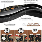 Red Mushrooms Pet Feeding Mat, Wildflower Plant Butterfly Absorbent Quick-Dry - Image 3