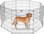 Dog Playpen - Foldable Metal Exercise Puppy Play Pen - Indoor/Outdoor Pen with by PETMAKER