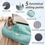 Human Dog Bed, Washable Faux Fur Pet Bed - Image 3