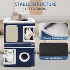 Shikha 2-Storey Cat Houses for Indoor Cats, Dual-Purpose Double Large Cat Beds - Image 5