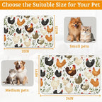 Dog Bowl Mat, Chickens Roosters Pet Feeding Mat - Image 6
