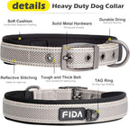 Fida Heavy Duty Dog Collar, Ultra Comfortable Soft Neoprene Padded, Adjustable - Image 3
