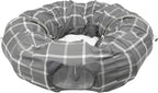 Kitty City Large Cat Tunnel Bed, 2-in-1 Zip-Together Cat Play Tunnel & Plush by KittyCity