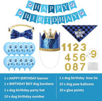 Dog Birthday Party Supplies, Dog Birthday Hat Bandana Scarf - Image 2