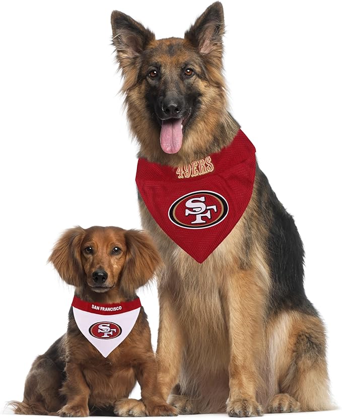 Pets First NFL SAN Francisco 49ERS Reversible Bandana Size XX-Large - Image 4