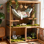 Cat Hammock for Cage, Soft Warm Hanging Bed for Kitten, Guinea Pig, Chinchilla - Image 2