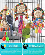Bissap 3PCS Bird Parrot Foraging Shredder Hanging Toys Sola Balls - Image 4