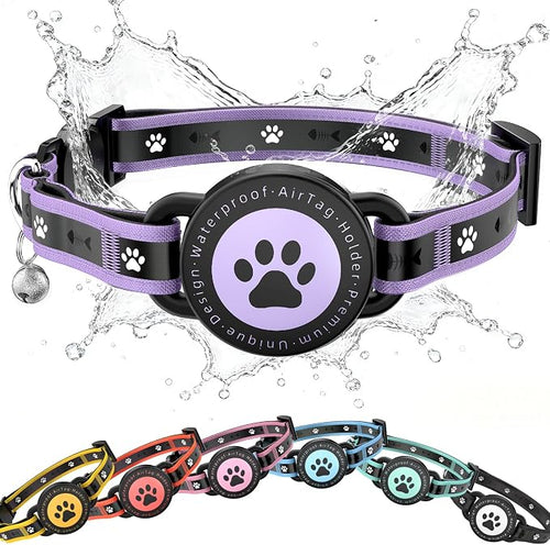 Airtag Cat Collar Breakaway, Reflective Cat Collar by Unknown