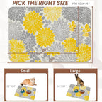 Dahlia Dog Cat Food Mat, Non-Slip Water Bowl Placemat, Indoor Pet Accessories - Image 2