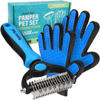 Maxpower Planet Pet Grooming Brush and 2X Grooming Gloves Combo by MaxpowerPlanet
