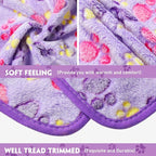 Tatuo 4 Pcs Dog Blanket for Pet Puppy Teething Toys Paw Print Fleece Blanket - Image 2