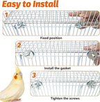 BNOSDM 2 Pack Bird Perch Platform Stainless Steel Birds Perches Parrot Shelf - Image 6