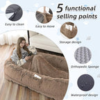 Human Dog Bed, Large Dog Beds for Humans Size Fits You and Pets, Washable Faux - Image 3