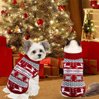 Dog Christmas Sweater Pet Winter Warm Coat Pajamas Small Dog Sweaters Reindeer - Image 2