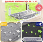 2PC Cat Window Perch, Glow in The Dark Cordless Foldable Pet Hammock Bed - Image 4
